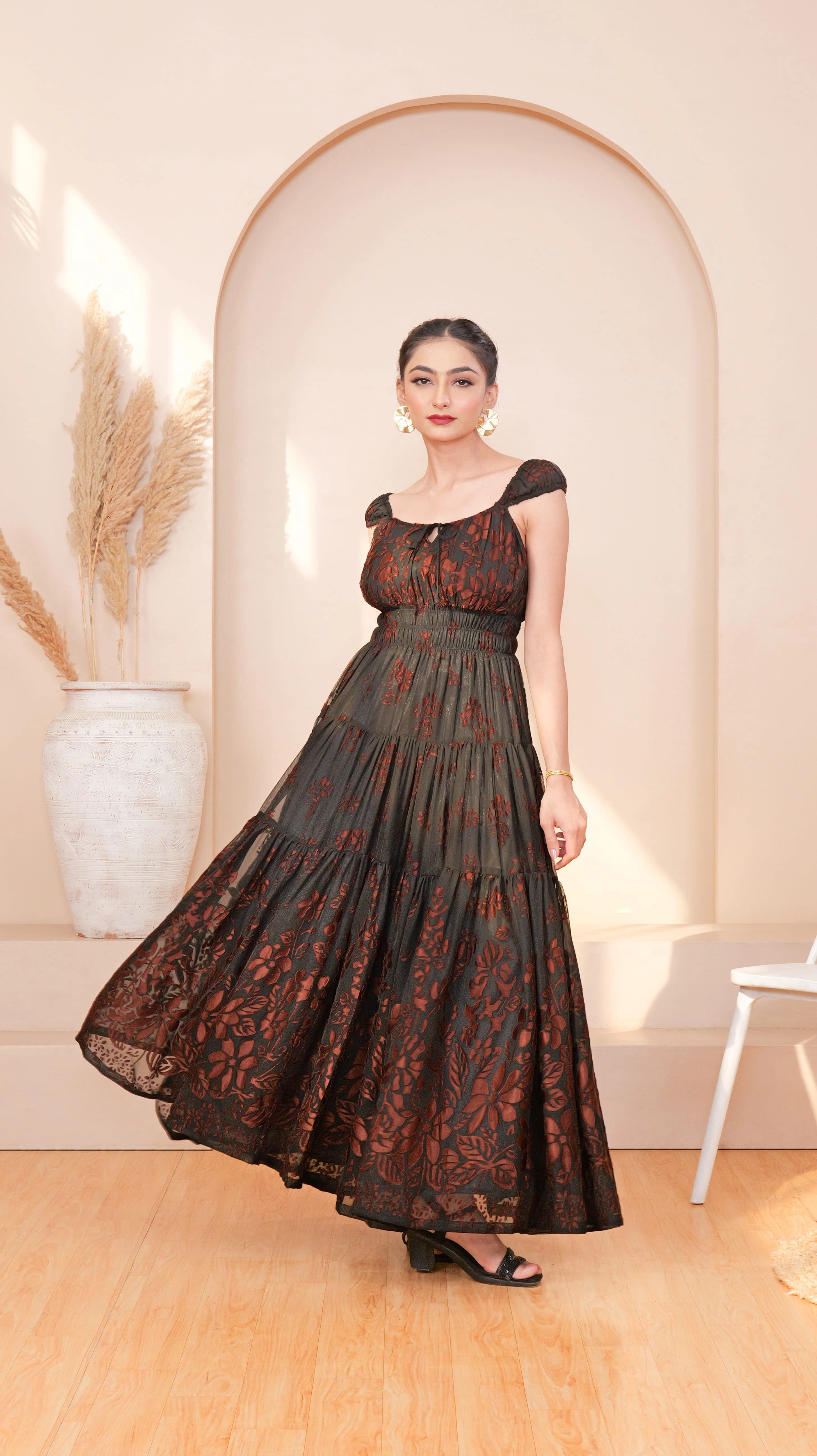 TARAAH JACQUARD DRESS