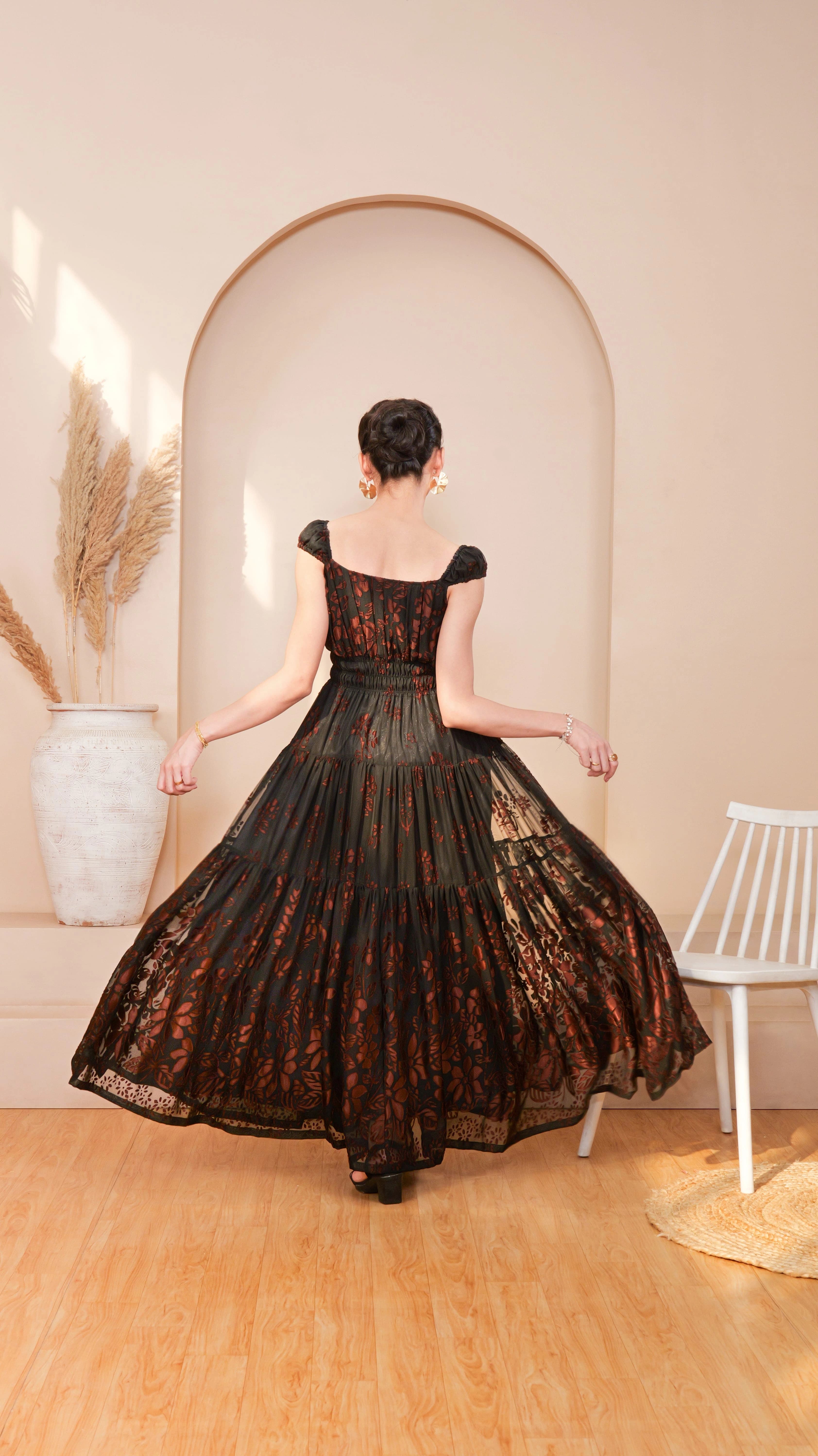 TARAAH JACQUARD DRESS