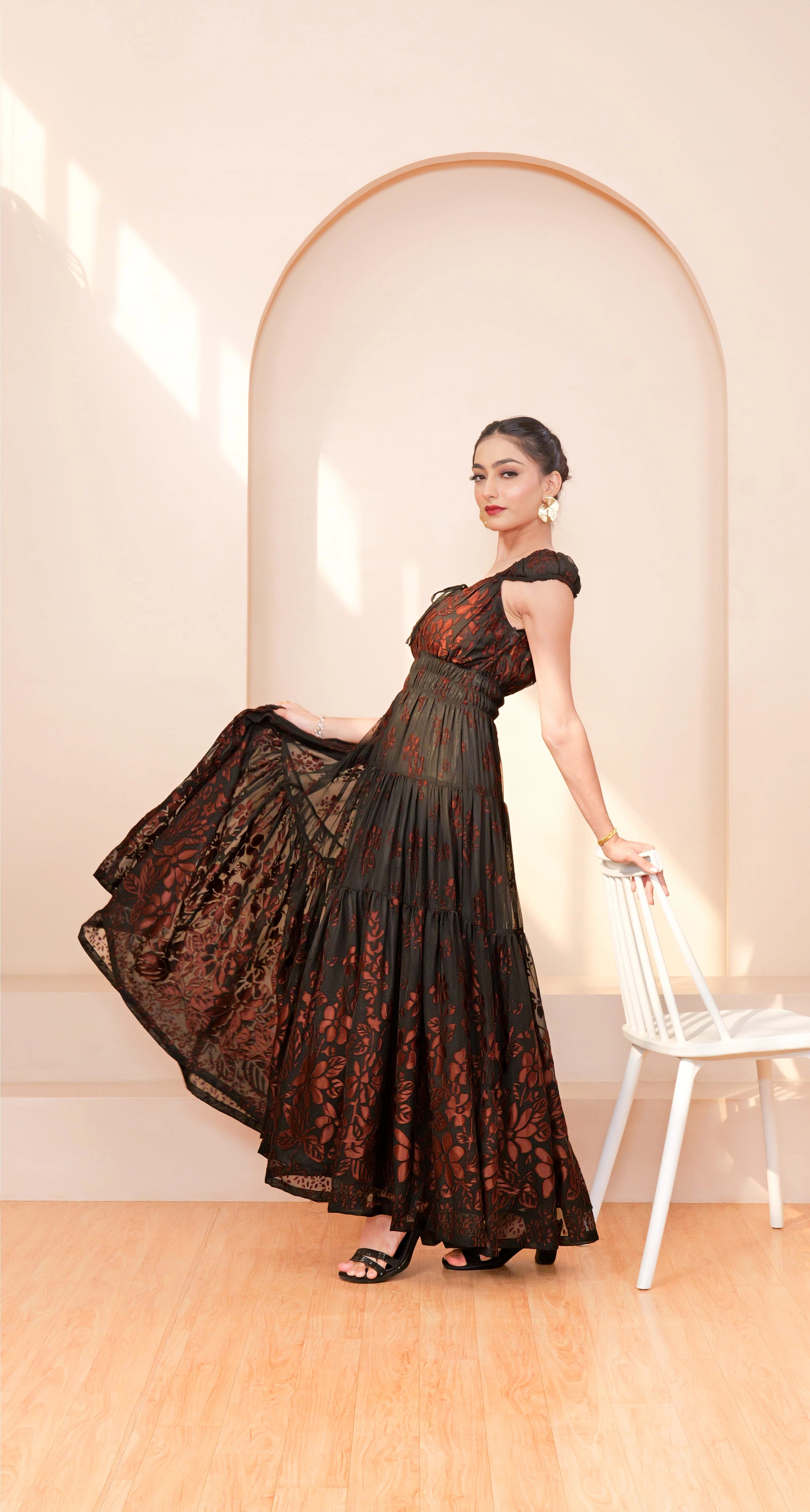 TARAAH JACQUARD DRESS