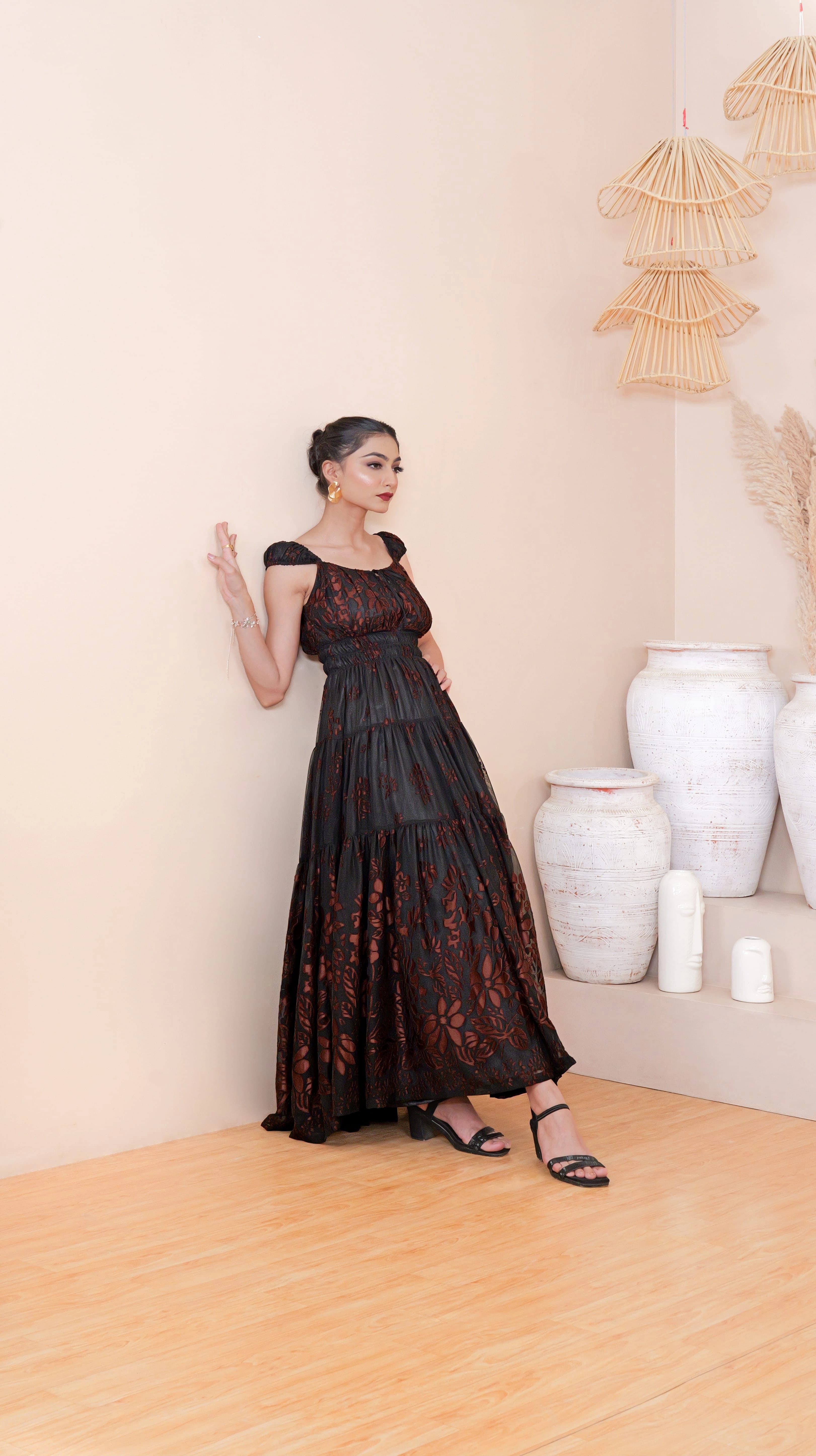 TARAAH JACQUARD DRESS