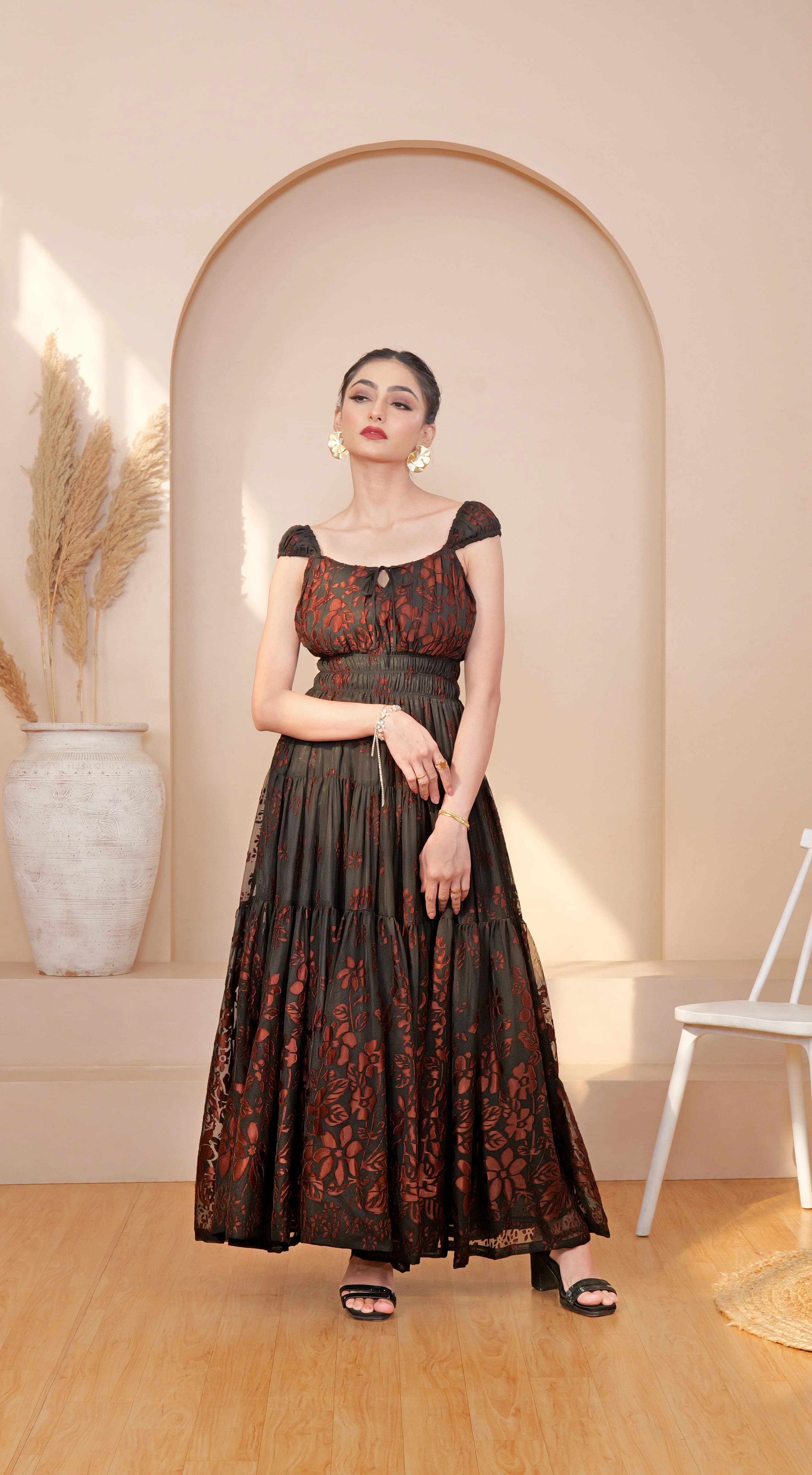 TARAAH JACQUARD DRESS